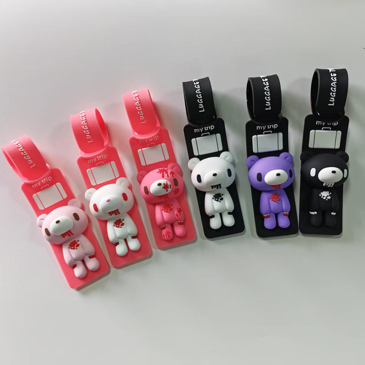Travel Accessories Unique - Cute Cartoon Bear Silicone Luggage Tag,