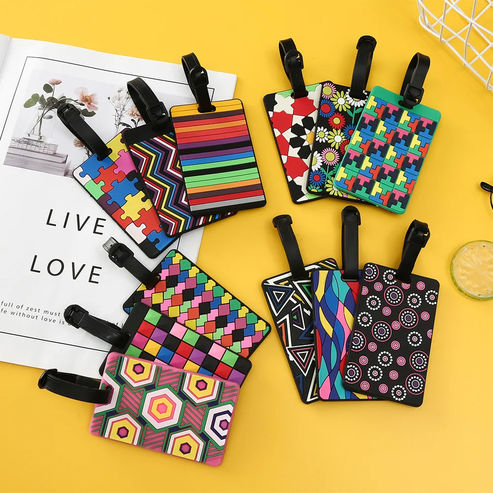 Travel Accessories Unique - 1PCS Geometric Luggage Tags Suitcase ID