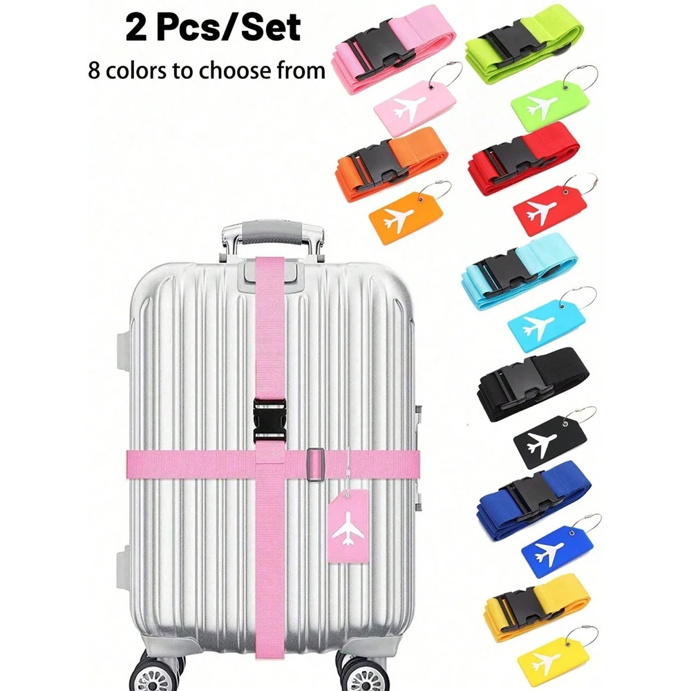 Travel Accessories Unique - Luggage Strap Set with Luggage Tag