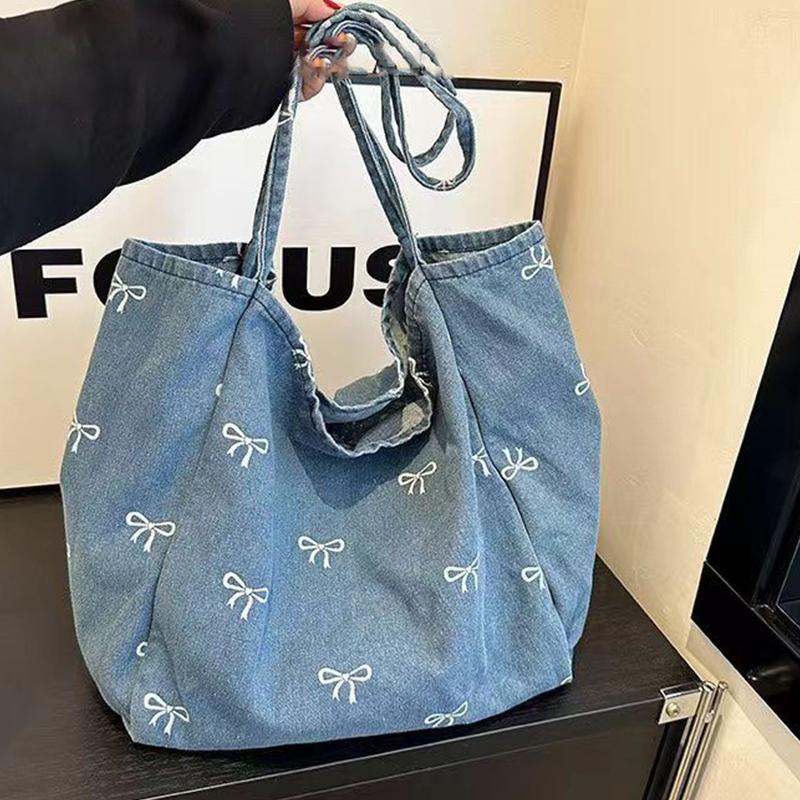 Ladies Bow Decor Denim Canvas  - đánh giá và giá Travel Accessories Tech