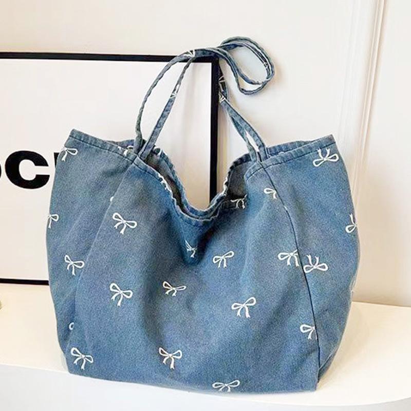 Ladies Bow Decor Denim Canvas  - đánh giá và giá Travel Accessories Tech