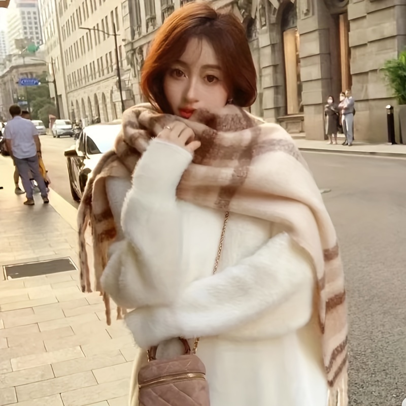 Classic Plaid Scarf for Women  - đánh giá và giá Travel Accessories Unisex