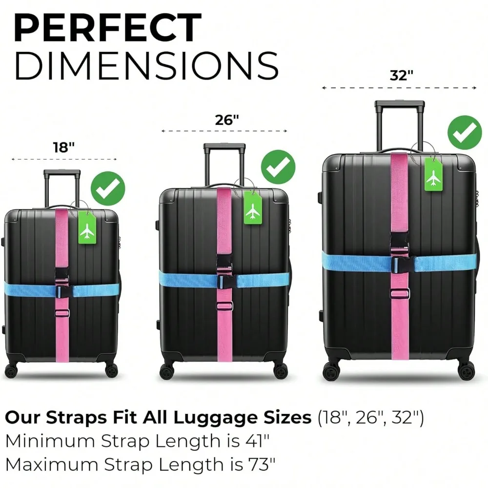 Luggage Strap Set with Luggage - đánh giá và giá Travel Accessories Unique