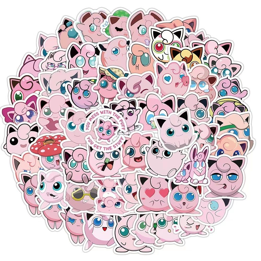 Pokémon 50 Cute Jigglypuff Sti - đánh giá và giá Sticker Luggage Decorative