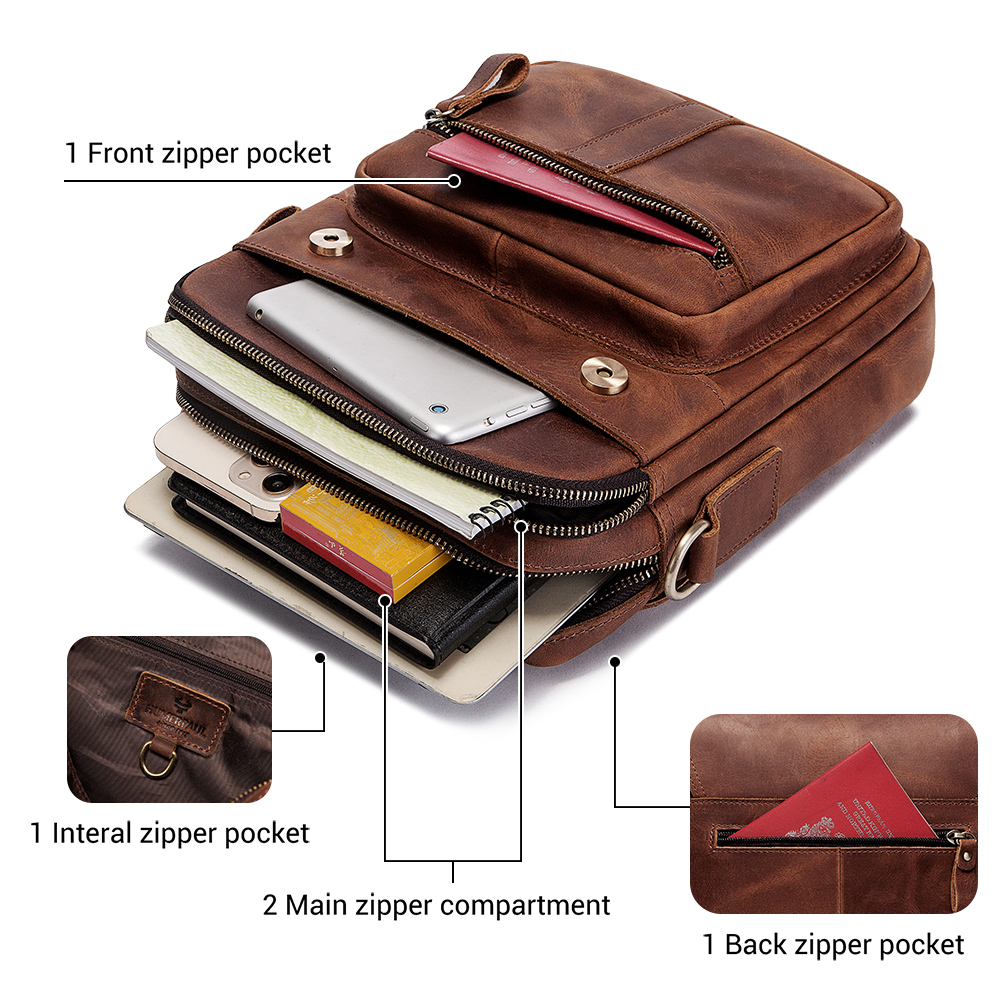HUMERPAUL Genuine Leather Men' - đánh giá và giá Travel Accessories Tech